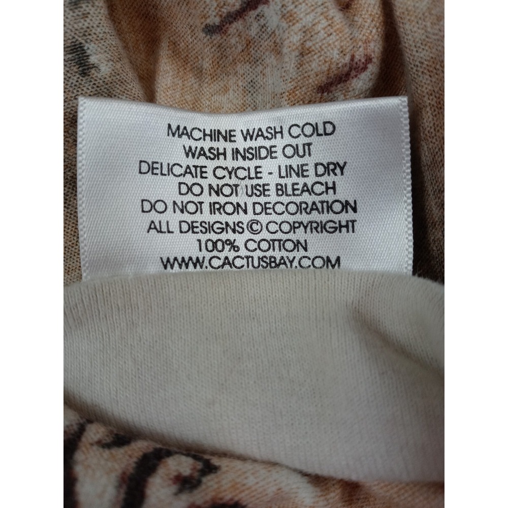 Women's Kokopelli‎ Design Cactus Bay Large V-Neck 3/4 Sleeve Shirt –Southwestern - Picture 8 of 8